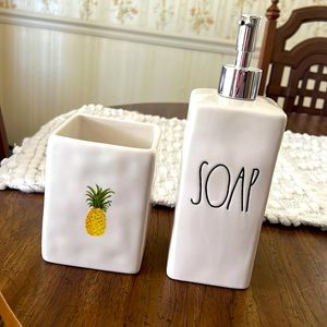 Rae Dun soap canister and makeup brush holder